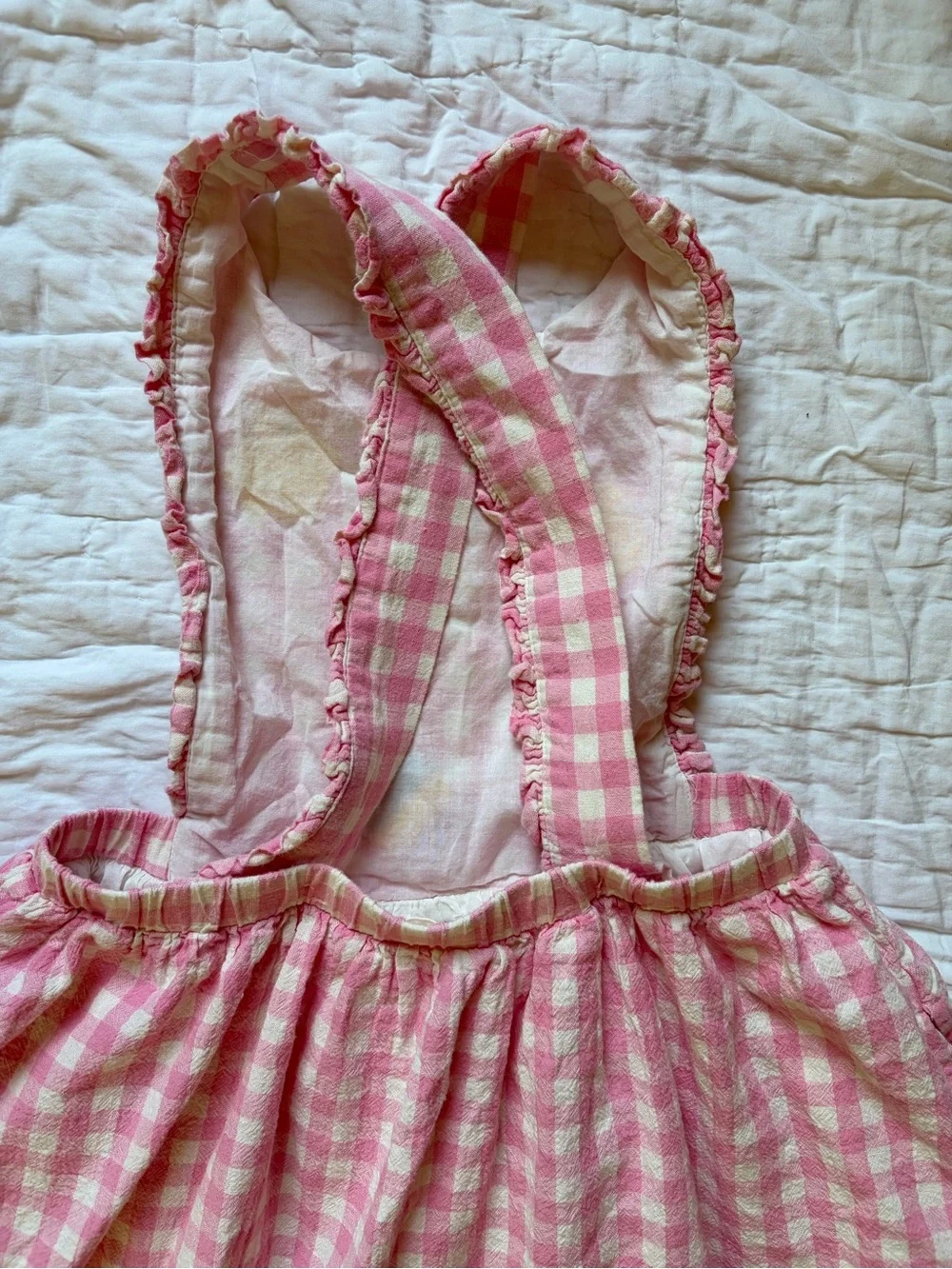 Boden Pink and Cream Gingham Easter Dress